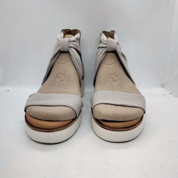 Corso Como "Blayke" Sandal Grey Fabric Ankle Back Zip Sz 5.5 - Picture 5 of 11